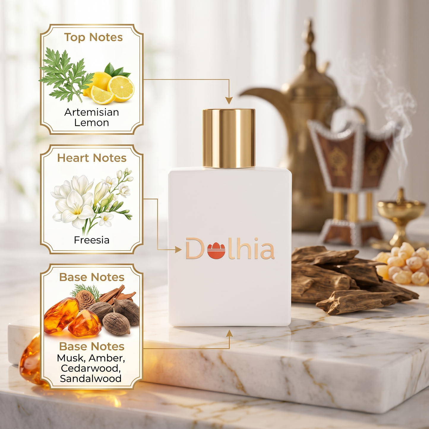 Signature by Dolhia Men's Eau de Parfum | Citrus Woody Long-Lasting Perfume 50ml